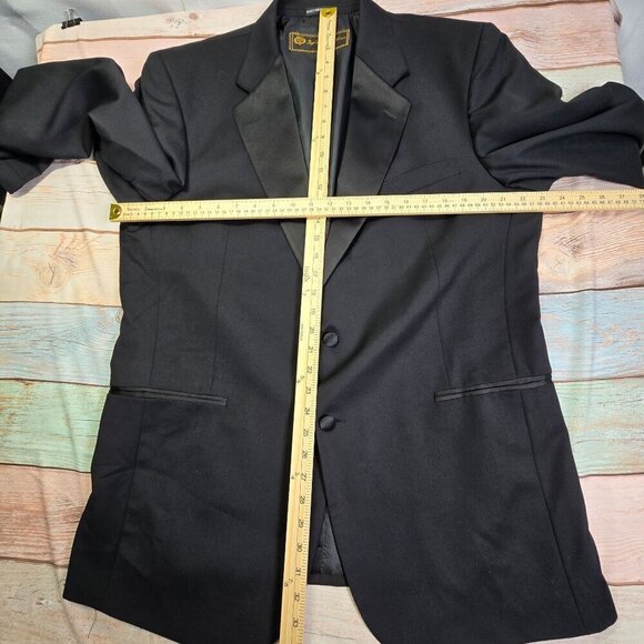 Lubiam Loro Piana Black Two Button Tuxedo Jacket, Men's 44L - Picture 10 of 12